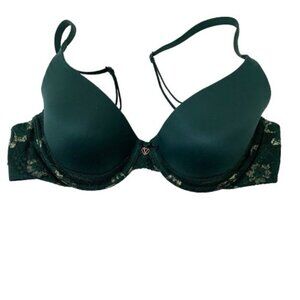 Body by Victoria Lined Perfect Coverage Bra Emerald Green Size 32C